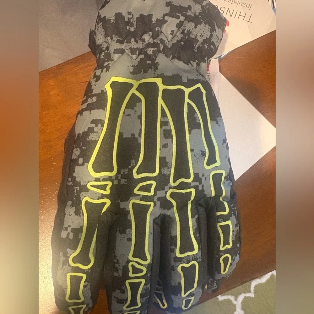 NET 3M Thinsulate Waterproof Skeleton Ski Gloves Size 4-7